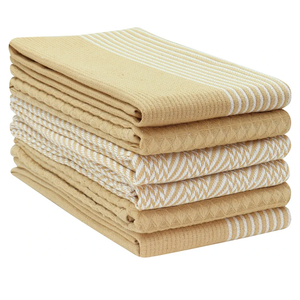 PurpleEssences 6-Pack Kitchen Towels - 15x25 Inch 100% Cotton Waffle Weave - Absorbent, Reusable Dish & Hand Towels with Hanging Loop for Home & Bar Use Fall Thanksgiving - Assorted - Tan PurpleEssences 6-Pack Kitchen Towels - 15x25 Inch 100% Cotton Waffle Weave - Absorbent, Reusable Dish & Hand Towels with Hanging Loop for Home & Bar Use Fall Thanksgiving - Assorted - Tan