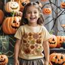 Boys Girls Halloween Shirts Toddler Short Sleeve Pumpkin Spooky Dude Bat Tee Tops T-Shirts