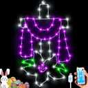 Easter Cross Window Lights Decoration Easter Silhouette Light with Remote Controlled LED Lights USB Plug Powered with 8 Lighting Modes He Is Risen Door Decor for Indoor Outdoor Party