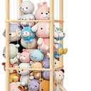 Woodure Stuffed Animal Storage & Organizer, Wooden Cute Zoo Toy Holder for Toddler Rooms, Playrooms & Bedrooms