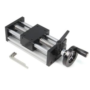 100mm Effective Travel Length Double Optical Axis Guide Ballscrew SFU1605 Hand Crank for DIY CNC Router Parts X Y Z Linear Stage Actuator