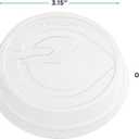 Eco-Products GreenStripe Compostable Plastic Cup Flat Lids, Case of 1000, Perforated Straw Hole, Fits 7 & 10oz Cups, Made From PLA Renewable Plant Based Plastic, Clear For Visibility