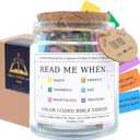 Bible Verse Jar, Christian Gifts for Women, Inspirational Scriptures for Women, Daughters, Bible Accessories, Decorative Glass Inspirational Scripture Jar, Birthday Gifts (Inspirational Scriptures)