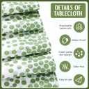 Tudomro 16 Pcs White and Sage Green Disposable Plastic Tablecloths and Satin Table Runner Set 54x108 Inch Tablecloth 12x108 Inch Table Runners for New Year Wedding Birthday Baby Shower Graduation