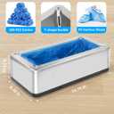Shoe Covers Dispenser with 200pcs Disposable Shoe Covers Non Slip, Automatic Shoe Cover Machine,Fits Size Up to 11 US Men, for Home, Office, Factory, Supermarket, Silver