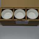 DOWAN Ramekins 6 oz Oven Safe for Creme Brulee Souffle, Porcelain Ramekin for Baking, Classic Style Small Bowls Souffle Dishes Custard Cups for Dipping Sauce, Set of 6, Soft White