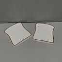 Toast Shape Ceramic Plate Family Restaurant Handmade Cutlery Bread Plate Cake Plate 2-piece Package (Brown)