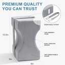 UJPFEO Knee Pillow for Side Sleepers, Leg Pillow for Sciatica, Back, HIPS, Knees, Joints Pain Relief,Pillows for Between Legs While Sleeping Spine Alignment Support & Relieves Pressure,Natural Gray
