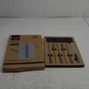 Knife Set, Kitchen Knife Block Sets with Sharpener, 6 Steak Knife Set Serrated with Block, 15 PCS Forged German Stainless Steel Rust Proof Knives, Dishwasher Safe Black, New Beveled Design 