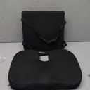 Amazon Basics Comfortable Seat Cushion & Lumbar Support for Office Chairs, Memory Foam, Black