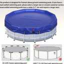 QH.HOME 21 ft Round Winter Pool Cover Extra Thick Above Ground Pool Cover with Fast Tightening Patented Ratchet, Tear and UV Resistant Swimming Pool Cover