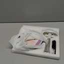 Auxmir 1X/30X Wall Mounted Lighted Makeup Mirror, 8" 3200 mAh Rechargeable Double-Sided Magnifying Mirror, Touch Dimmable 3 Color Lights, 360 Rotating Foldable 14.5" Extension Arm, Brushed Nickel