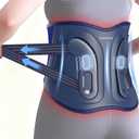 68" Cordless Heating Pad for Back Pain Relief with 5 Heat & 6 Vibration, Lower Back Massager with 4D Butterfly Support, Portable Heating Pad for Women Men Mom Dad