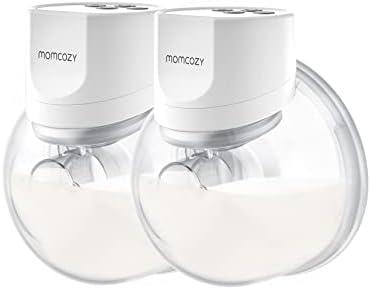 Momcozy Portable Pump S12 Pro for Breastfeeding, 24mm, 2 Count, Crystal White