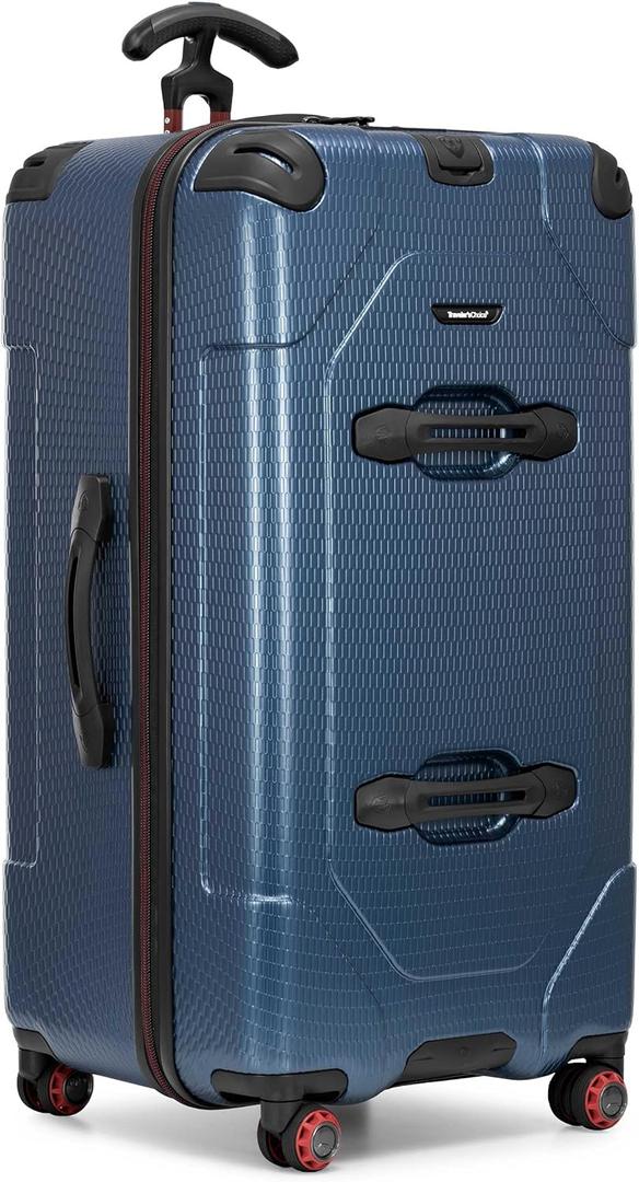 Traveler's Choice Maxporter II Polycarbonate Hardside Trunk with Spinner Wheels, Navy, 31-Inch Large Trunk