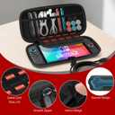 Old Canal Carrying Case for Switch 2, Switch 2 Travel Case with 10 Game Card Slots, Protective Hard Shell Carry Storage Cases for Switch 2 with Screen Protector, Thumb Grips