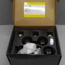 3 Handle Tub& Shower Rough-In Valve Heavy Duty with Black Trim Kit,3-Hole Installation, 1/2-Inch Union Inlets, 1/2-Inch I.P. Outlets, Union Nuts Included