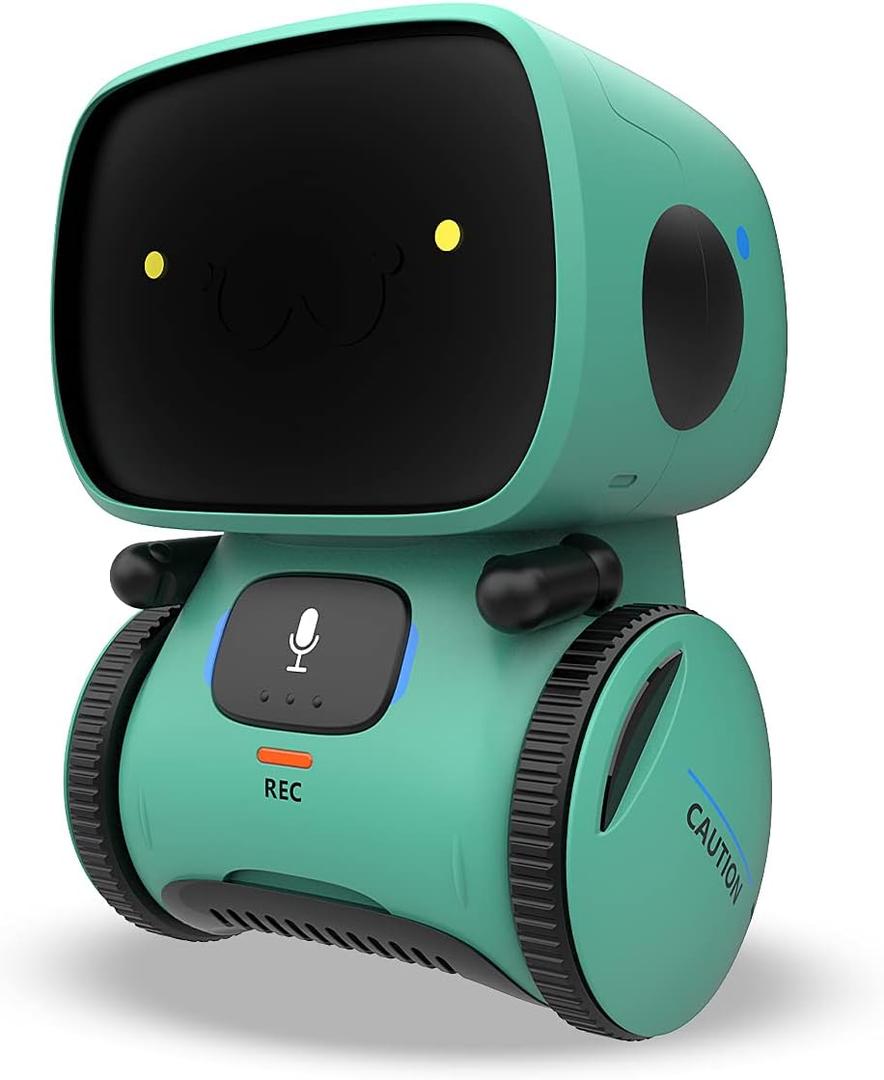 KaeKid Robots for Kids, Interactive Smart Robotic with Touch Sensor, Voice Control, Speech Recognition, Singing, Dancing, Repeating and Recording, Robot Toy for 3 4 5 6 7 8 Year Old Boys Girls (Green)