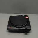 Elite Gourmet ESB-301BF# Countertop Single Cast Iron Burner, 1000 Watts Electric Hot Plate, Temperature Controls, Power Indicator Lights, Easy to Clean, Black
