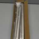 Nickel Shower Curtain Rod, Adjustable 32-68 Inch Tension Spring Curtain Rod No Drilling for Bathroom Kitchen, No Slip, No Rust