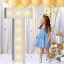 Imprsv Light Up Mosaic Letters, 3ft Party Decor - Birthday, Wedding, Party - Engagements - T