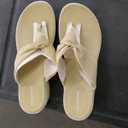 Vilanva Women's Platform Flip Flops Cushioned Walking Sandals with Arch Support for Plantar Fasciitis Relief Lightweight Non-Slip Shoes for 2026 Summer Outfits (9, Beige)