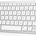OMOTON Bluetooth Keyboard Compatible with Mac ONLY, Compact Wireless Keyboard Compatible with MacBook Pro/Air, iMac, Mac mini/Pro, Silver