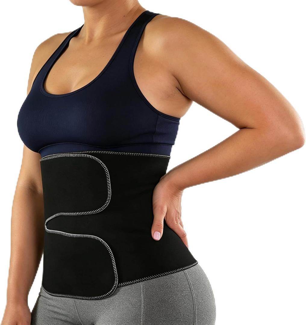 Non-Elastic Reversible Waist Trimmer Belt, Lumbar Support Sauna Trainer for Sports Sitting & Bending Posture Care