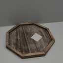 Large Wood Trays Home Decor Farmhouse Candle Holder Plate for Coffee Table Rustic Wooden Decorative Tray Vintage Table Centerpiece for Living Room Kitchen Counter Decor and Bathroom Accessories Trays (12", Octagon)
