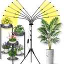 Grow Lights for Indoor Plants [ 10 in1 ] 500 LEDs, Full Spectrum Grow Light for Indoor Growing with Tripod Stand, Auto On/Off Timing 4/8/12H, Plant Grow Lights Indoor.
