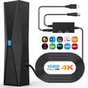 2025 Antenna for smart TV, Long Range TV Antenna Indoor/Outdoor with 360 Signal Booster, Digital TV Antenna for Local Channels, Supports All Smart/Old TVs and 4K 1080P VHF UHF