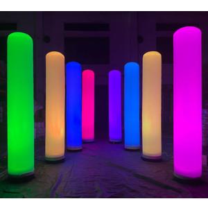 Inflatable Lamp Post with Remote Control Bar Party Decorative Color Changing ColumnSuitable for Wedding Sites, Event Exhibitions, Store Decorations, Birthday Party Etc (Multicolored, 9.8ft)