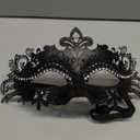 Hoshin Masquerade Mask, Mardi Gras Deecorations Venetian Masks for Womens (Black)