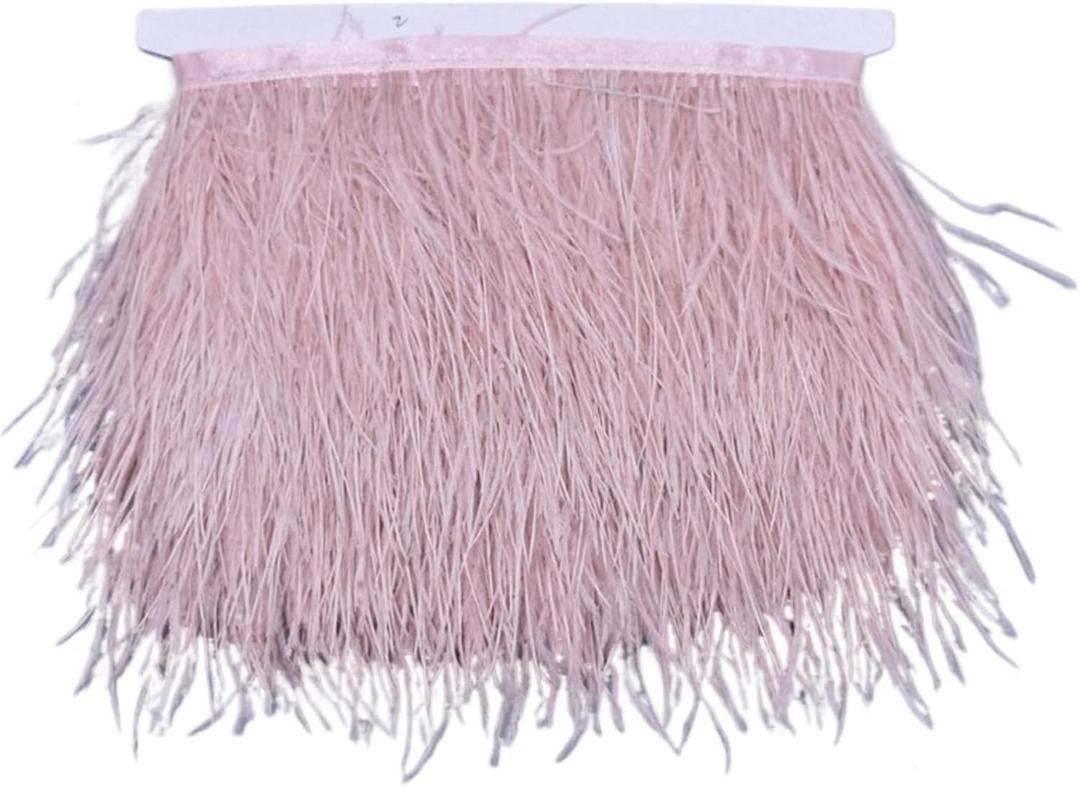 Feathers Fringe Trims 10Meters Ostrich Feathers Ribbon 8-10CM Tape Trimmings Sewing Costume