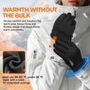 rivmount Winter Gloves Women Men, Cold Weather Touch Screen Liner Glove, Windproof 3-Layers, for Running, Cycling, Biking, Hiking, Driving