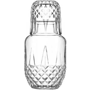 Bedside Night Water Carafe Set with Glass, Clear Nightstand Carafe for Bedroom and Guest Room, Glass Mouthwash Decanter for Bathroom (18.5 OZ) Bedside Night Water Carafe Set with Glass, Clear Nightstand Carafe for Bedroom and Guest Room, Glass Mouthwash Decanter for Bathroom (18.5 OZ)