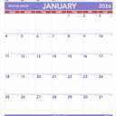 AT-A-GLANCE 2026 Wall Calendar, 15-1/2" x 22-3/4", Large, 3-Month Reference (PM62826)