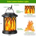 KOOPER 6 Pack Solar Lantern Outdoor Lights, Upgraded Flickering Flame Solar Lanterns Outdoor Waterproof, Auto ON/Off Lanterns Decorative Outdoor, Hanging Lantern for Yard Patio LawnTable Garden Decor