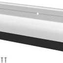 Hicarer 1 Pcs Door Bottom Sweep with Rain Drip 0.5625" W x 2" H x 36" L, Sliver Exterior Door Rain Drip Guard, Bottom Weather Stripping, Mill Finish Aluminum with Vinyl Insert