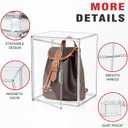 3 Pack Extra XXX-Large Purse Handbag Organizer for Closet 17.7''x13''x13'' Boots Storage Box Clear Acrylic Display Case with Magnetic Lid Dustproof Showcase for Collectibles, Handbag, Helmet, Clothes