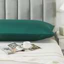 H HOUSEHOLD 100% Cotton Body Size Pillowcases, Super Soft and Cozy, Wrinkle, Fade, Stain Resistant with Envelope Closure Bed Pillow Cases (Body (20" x 54"), Dark Green)