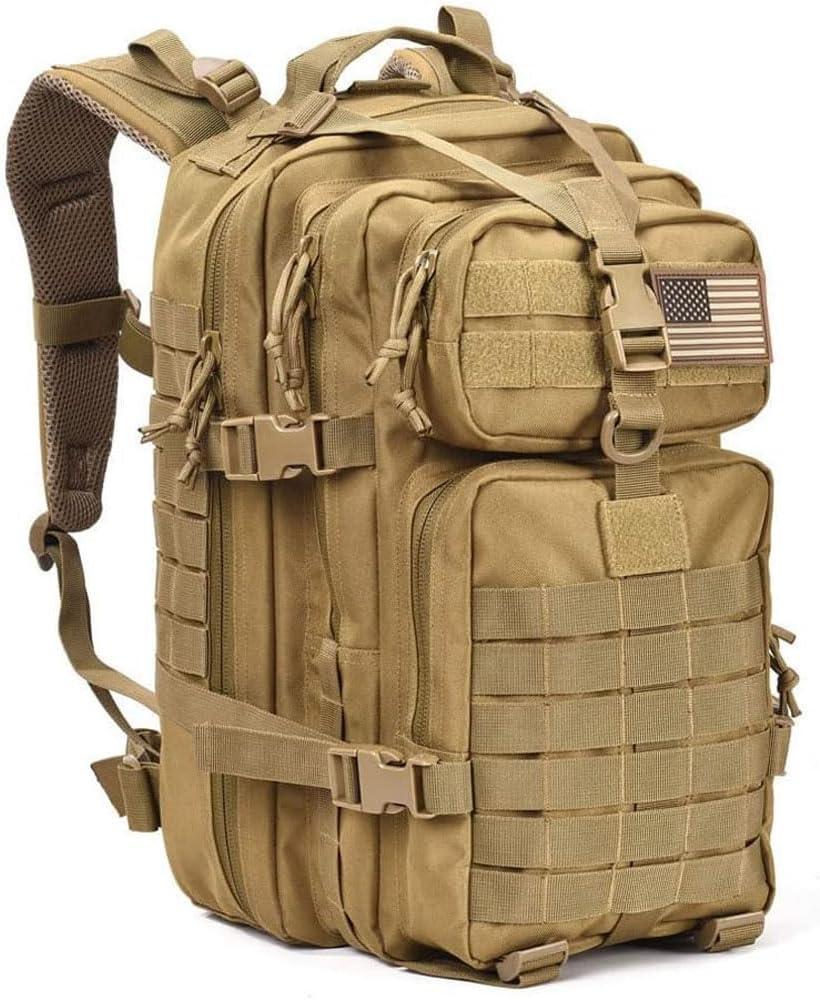 Military Tactical Assault Pack Backpack Army Molle Bug Out Bag Backpacks Small Rucksack for Outdoor Hiking Camping Trekking Hunting Brown (Tan)