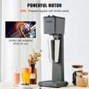 VEVOR Milkshake Machine, 375W Milkshake Maker Mixer, Single Head Drink Mixer Blender Machine, 3-Speed Milkshake Blender with 820ml Stainless Steel Cup for Commercial