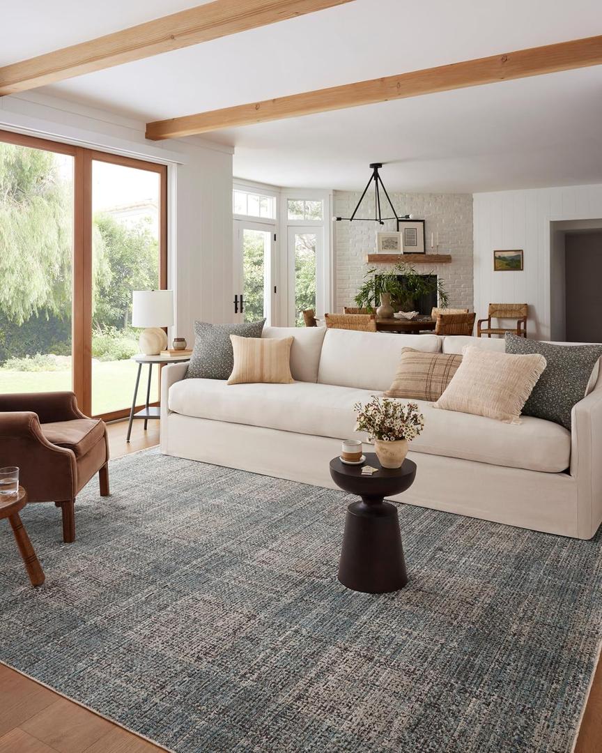 Loloi Angela Rose Ember Denim / Charcoal 18" x 18" Sample Rug