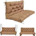 Swing Replacement Cushions for Outdoor: 2-3 Seater Bench Waterproof Cushion with Ties - 4in Thick Swing Cushion for Garden Furniture Patio Porch