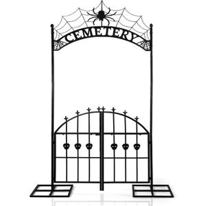 Chumia 8.76 ft Halloween Cemetery Archway Outdoor Entrance Graveyard Decor, 8.53 x 3.94 x 1.48 ft