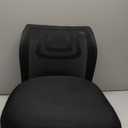 BestOffice | Ergonomic Office Chair | Mid-Back Swivel Desk Chair | Breathable Backrest & Lumbar Support | Adjustable Height | Sponge Seat | Rolling Wheels | Dark Black | for Adults & Women