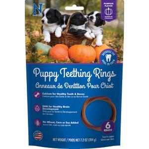 2 x N-Bone Puppy Teething Ring Pumpkin Flavor 7.2 OZ/(6 Pack) (EXP 11/04/27)