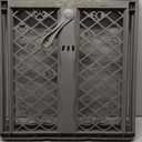 MYPET North States Paws Portable Pet Gate: 26-40" Wide. Pressure Mount. No Tools Needed. Made in USA, 23" Tall, Expandable, Durable Dog Gates for Doorways, Fieldstone Gray