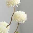 Artificial Flowers for Vases 20 Inch 10 Stems, Silk Dried Fake Mums Bouquet Indoor Faux Floral Arrangements for Decoration (White)